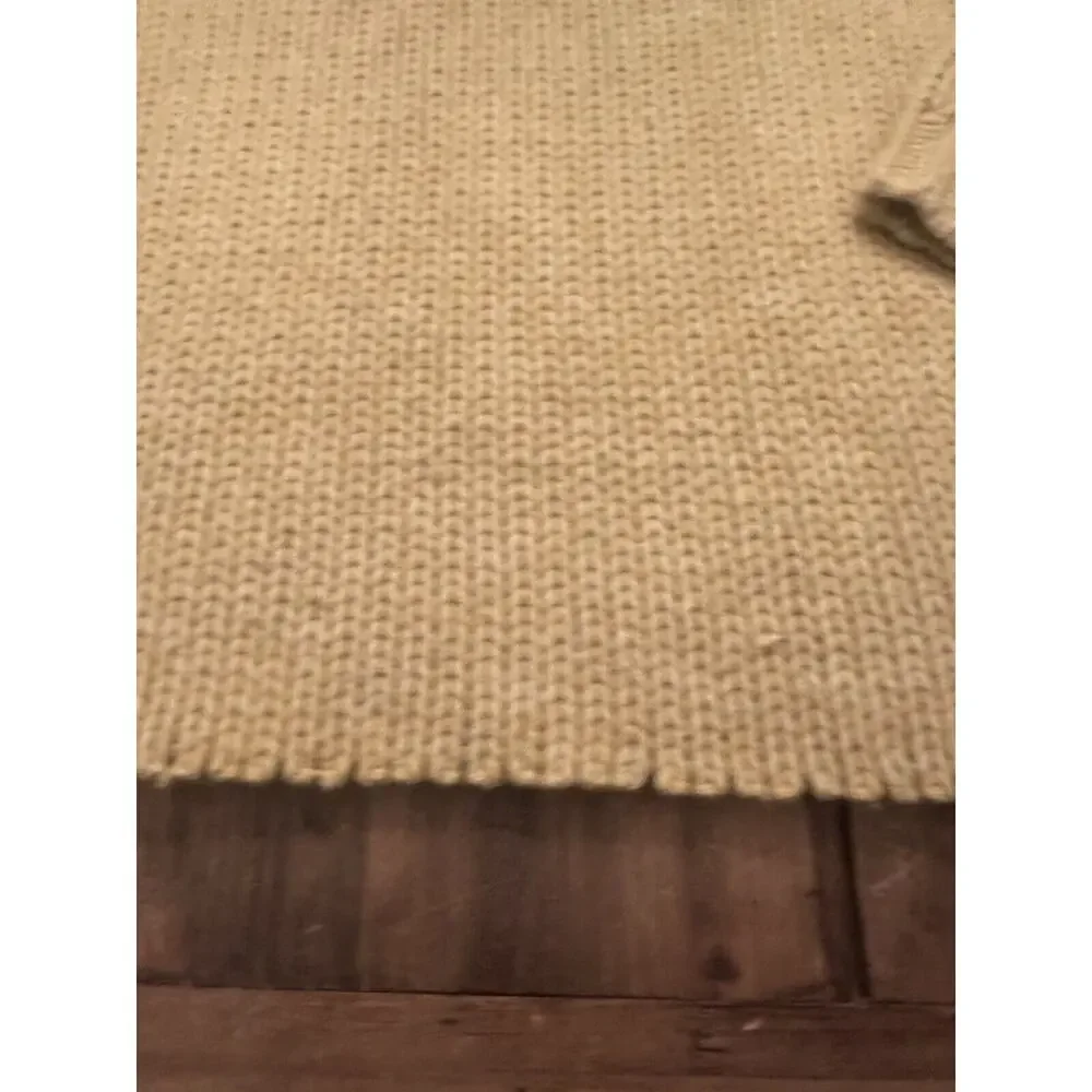 J Crew Women’s Chunky Knit Turtleneck Sweater Yellow Size Medium Oversized